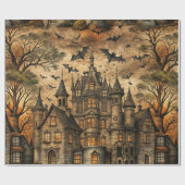Vintage Haunted House (2) ラッピングペーパー (フラット)