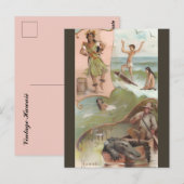 Vintage Hawaii ポストカード (正面/裏面)