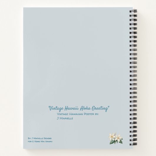 Vintage Hawaii: Aloha Greeting Planner ノートブック (裏面)