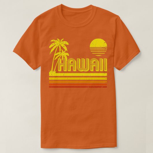 Vintage Hawaii distressed look Tシャツ (デザイン正面)