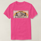 Vintage Hawaii License Plate Aloha Tシャツ (デザイン正面)