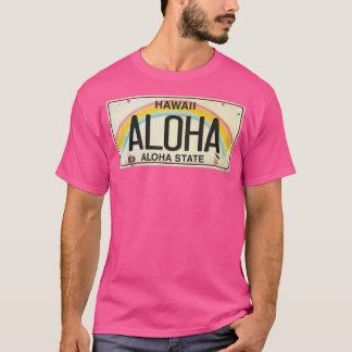 Vintage Hawaii License Plate Aloha Tシャツ