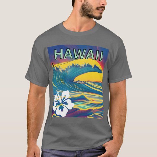 VINTAGE HAWAII SURFING LABEL 5 Tシャツ (正面)
