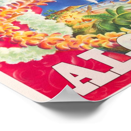 Vintage Hawaii Travel ポスター (角)