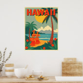 Vintage Hawaii Travel ポスター (キッチン)