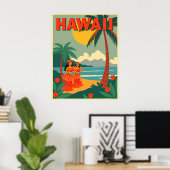 Vintage Hawaii Travel ポスター (ホームオフィス)