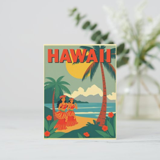 Vintage Hawaii Travel ポストカード (スタンド正面)