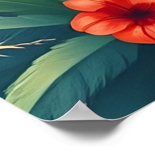 Vintage Hawaii Travel Illustration ポスター (角)