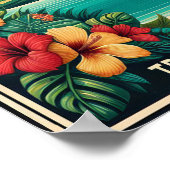 Vintage Hawaii Travel Poster ポスター (角)