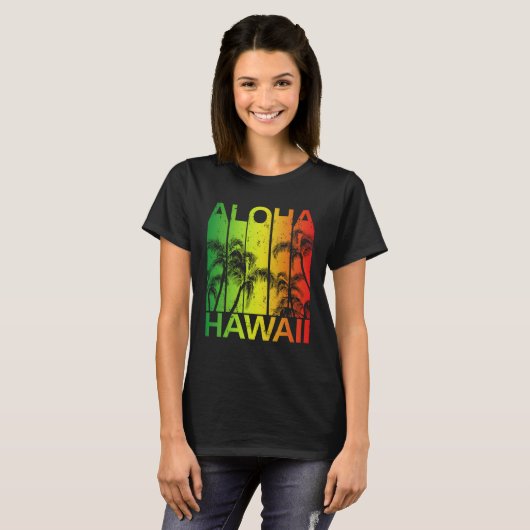 Vintage Hawaiian Islands Aloha Tシャツ (正面フル)
