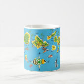 Vintage Hawaiian Islands Map Mug コーヒーマグカップ (中央)