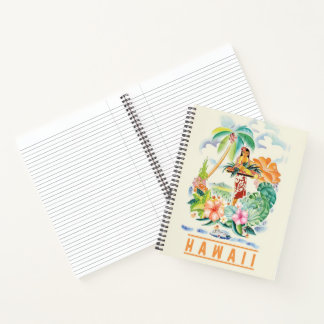 Vintage Hawaiian Travel Poster Planner ノートブック
