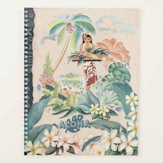Vintage Hawaiian Travel Poster Planner プランナー手帳 (正面)