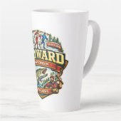 Vintage Hayward Wisconsin Birkebeiner Skiing カフェラテマグ (右アングル)