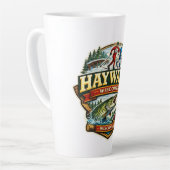Vintage Hayward Wisconsin Birkebeiner Skiing カフェラテマグ (左アングル)