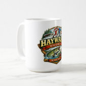 Vintage Hayward Wisconsin Birkebeiner Skiing コーヒーマグカップ (正面左)