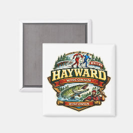Vintage Hayward Wisconsin Birkebeiner Skiing マグネット