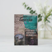 Vintage Headache Relief and Hearing with otter ポストカード (スタンド正面)