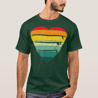 Vintage Heart Surfboards Surfer Wave Rider Tシャツ