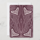 Vintage Hearts Frame Wedding Invitation 招待状 (裏面)