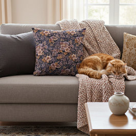 Vintage Heirloom Petals purple floral クッション