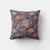 Vintage Heirloom Petals purple floral クッション (正面)