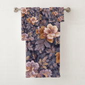 Vintage Heirloom Petals purple floral バスタオルセット (インサイチュ)