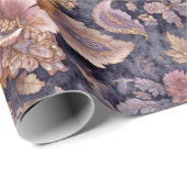 Vintage Heirloom Petals purple floral ラッピングペーパー (ロールコーナー)
