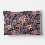 Vintage Heirloom Petals purple floral monogram アクセサリーポーチ (裏面)