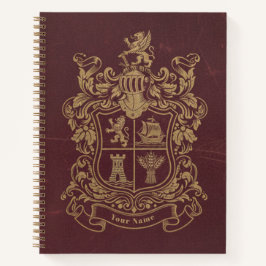 Vintage Heraldic Crest & Noble Shield Journal ノートブック