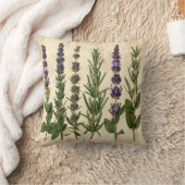 Vintage Herb Pillow - Botanical Rosemary Lavender  クッション (ブランケット)