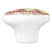 Vintage Herb Pots Gingham セラミックノブ (側面)