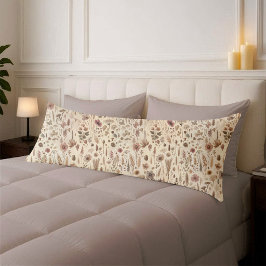 Vintage Herbarium Pressed Flower Body Pillow Cover ボディピロー