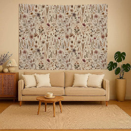 Vintage Herbarium Pressed Flower Botanical タペストリー