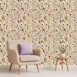 Vintage Herbarium Pressed Flower Botanical  壁紙