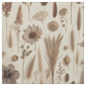 Vintage Herbarium Pressed Flower Botanical Fabric ファブリック (見本)