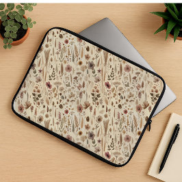 Vintage Herbarium Pressed Flower Botanical Laptop  ラップトップスリーブ