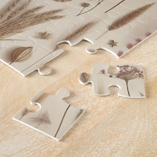 Vintage Herbarium Pressed Flower Botanical Puzzle ジグソーパズル (側面)