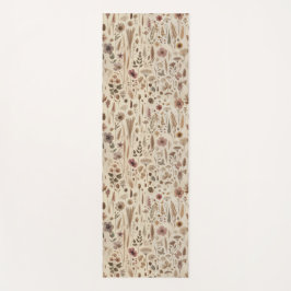 Vintage Herbarium Pressed Flower Botanical Yoga ヨガマット
