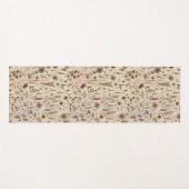 Vintage Herbarium Pressed Flower Botanical Yoga ヨガマット (正面(横))