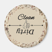 Vintage Herbarium Pressed Flower Dishwasher Clean マグネット (正面)