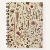 Vintage Herbarium Pressed Flower Spiral Notebook ノートブック (正面)