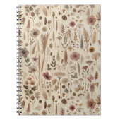 Vintage Herbarium Pressed Flower Spiral Notebook ノートブック (正面)