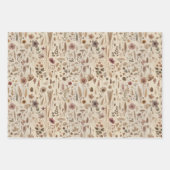 Vintage Herbarium Pressed Flower Wrapping Bundle ラッピングペーパーシート (正面)