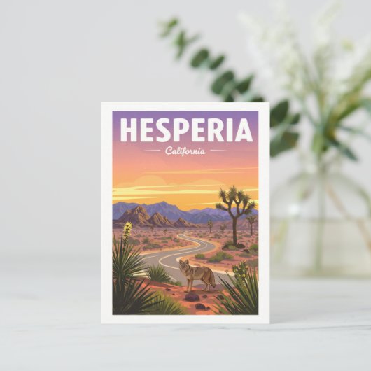 Vintage Hesperia California ポストカード (スタンド正面)