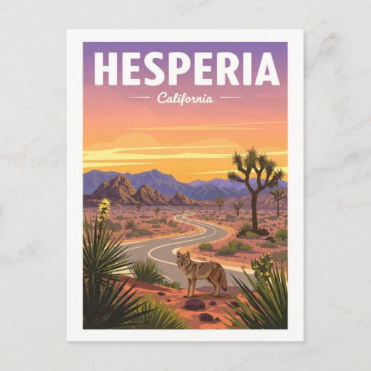 Vintage Hesperia California ポストカード (正面)