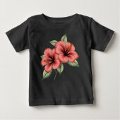 Vintage hibiscus ベビーTシャツ (正面)