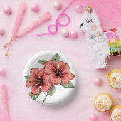 Vintage Hibiscus ペーパーボウル (パーティー)