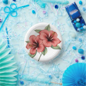 Vintage Hibiscus ペーパーボウル (パーティー)