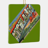 Vintage Highlands NC Postcard セラミックオーナメント (右)